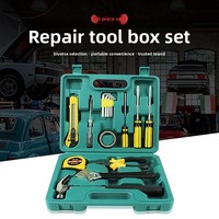 Outils de réparation automobile, boîte à outils d'urgence de grande taille pour voiture, 12 pièces, emballage en boîte-cadeau en PP et métal, ensemble combiné pour véhicule