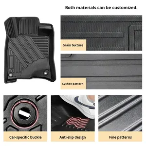 Tapis de sol de voiture complets de style sportif, imperméables et écologiques en TPE de 3 mm d'épaisseur pour Civic 11e génération <span class=keywords><strong>2022</strong></span> - Product Image 3
