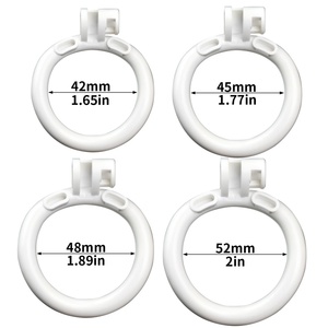 Jaula de Castidad Rosa Plana FRRK con Catéter Uretral de Metal para Parejas, Anillos para Pene, Bondage, Candado para Pene, Juguete BDSM, Sex Shop para Adultos - Product Image 5