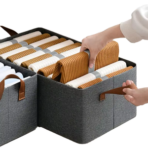 Organizzatore per Vestiti Ecologico Moderno Pieghevole e Lavabile in Tessuto con Maniglia per Armadi e Cassetti - Product Image 3