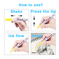 Stylo marqueur pour pneus de voiture en vente chaude, stylo marqueur permanent en peinture, plastique PP 6 mm, crayon de maquillage permanent personnalisable, tête inclinée
