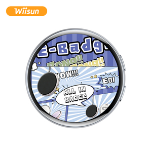 Badge numérique E01 AI Version E en gros, rechargeable 400 mAh Type C, avec affichage personnalisé et cordon, compatible OEM en grande quantité - Product Image 3