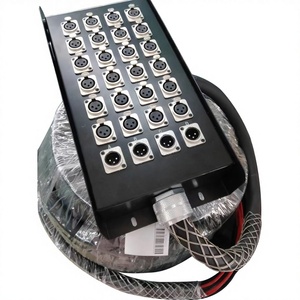 Câble audio multipaire <span class=keywords><strong>XLR</strong></span> professionnel sur mesure, 28 canaux, gaine PVC, <span class=keywords><strong>30m</strong></span> avec boîtier de scène pour ligne de scène - Product Image 1