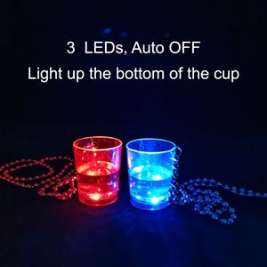 Collier pendentif en verre à liqueur LED éco-responsable et patriotique pour les fêtes, les anniversaires, les mariages ou les célébrations d'Halloween - Product Image 4