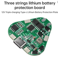 Placa de Protección de Batería de Litio 18650 BMS 3S 20A 12V con Puerto de Carga Tipo C, Alta Calidad, Protección Contra Sobrecarga/Desconexión/Cortocircuito