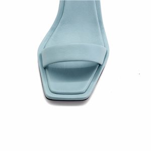 Sandalias de Verano para Mujer, Diseño Personalizado, Punta Cuadrada, Color Caramelo, Cuero Patentado - Product Image 4