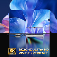 Adaptateur HUB PULWTOP 8K HDMI USB C, écran Ultra HDR 2.1 sortie vidéo compatible avec M-acbook Air/Pro,iPad Air/Pro, ordinateur portable