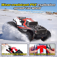 Coche RC a Escala 1:18, 30 km/h, 4WD, 6 Canales, Impermeable, Derrape, Todoterreno, Alta Velocidad, Control Remoto de 80 m con Batería AA para Adultos