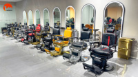 Fauteuil de Barbier Moderne Réglable et Rotatif pour Salon de Coiffure, Chaise de Coiffage Hydraulique, Fournisseur OEM ODM en Gros
