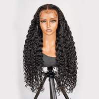 Pelucas de Cabello Humano SDD Ready Wear Lagos Hairline Water Curly 13x4 con Frente de Encaje, Pre-Arrancadas, Pre-Decoloradas, HD, Sin Pegamento