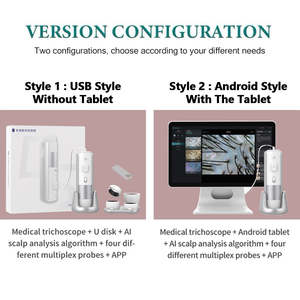 Analyseur de cheveux intelligent AI, analyseur de peau, analyse du cuir chevelu, soin du cuir chevelu avec stockage de données cloud, machine d'analyse des cheveux - Product Image 6