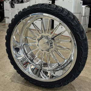 Jantes chromées forgées polies à lèvre profonde de 22 24 26 pouces Jantes en alliage de camions levés pour Jeep Gladiator Toyota Tundra - Product Image 4