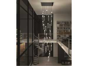 Đèn chùm Giọt Thủy tinh hiện đại, thiết kế treo thanh lịch phù hợp với không gian tinh vi. - Product Image 4