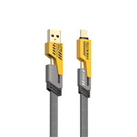 Penjualan terlaris aksesoris ponsel pintar 4 in 1 Multi fungsi 65W USB nilon pengisian cepat 27W Pd untuk Tipe C kabel Data
