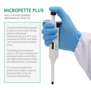 WISDOM micropette <span class=keywords><strong>PLUS</strong></span> pipettor | ความแม่นยำของ0.5% | 5มล. เพื่อ5000μL | ทดสอบเป็นรายบุคคล - Product Image 2