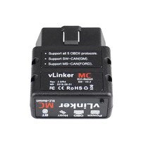 Escáner OBD2 Vgate VLinker MC+ BLE ELM327 para Android/iOS/Windows, Herramienta de Diagnóstico de Automóviles con Wifi ELM 327