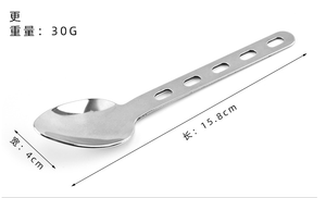 DF050 Students Detachable Outdoor Portable <b>Spoon</b> Fork Knife 3 Pcs Kit with Hook Loop <b>Ring</b> - Product Image 6