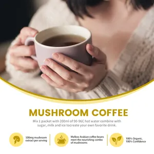 Sample Available 4 In 1 Mushroom Mixed Instant Coffee Reishi Lions Mane Chaga Cordyceps