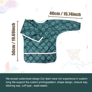 Одежда с длинным рукавом и нагрудник водонепроницаемый комбинезон, комплект из одного предмета комплекты для малышей - Product Image 6