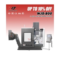 Centre d'usinage vertical CNC 5 axes WJ5-800 avec table à trunnion, fraiseuse de haute précision automatique pour pièces complexes