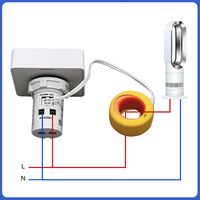 Compteur d'énergie TOVM48S 6 en 1, voltmètre, ampèremètre, fréquencemètre, facteur de puissance, CT remplaçable, 50-300VAC, 0-100A, petite taille, Tomzn, bureau