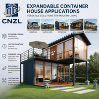 Maison préfabriquée de luxe extensible de 20 et 40 pieds, conteneur modulaire, kit de maisonnette mobile, villa conteneurisée, la mieux notée