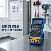 Calibrateur de process multifonction portable ET2725A – Instrument de calibration portatif pour mesurer et générer des valeurs de mA, V, Ohm, Hz, TC, RTD