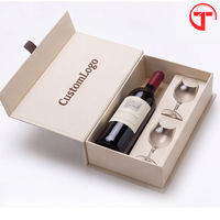 Boîte cadeau de luxe pour bouteille d'alcool avec logo, emballage personnalisé pour champagne/vin, boîtes d'expédition en mousse de velours
