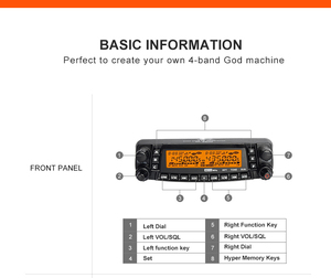 Longue distance Véhicule talkie talkie véhicule 100km gamme Quad bande cb radio 809 canaux interphone sans fil dans la voiture - Product Image 5