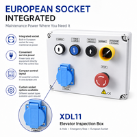 Boîtier d'inspection d'ascenseur XDL11 6 trous IP65 10A 220V, prise européenne en plastique, arrêt d'urgence, station de contrôle d'entretien d'ascenseur