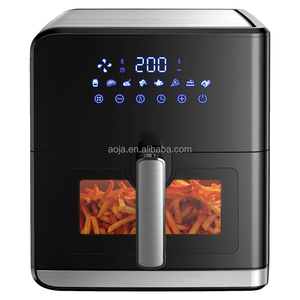 Freidora de aire inteligente digital de <span class=keywords><strong>6</strong></span> <span class=keywords><strong>litros</strong></span> de color negro mate con pantalla táctil 5L 5.5L 6L <span class=keywords><strong>6</strong></span>.5L Función de parrilla de Superficie cepillada y ventana - Product Image 6