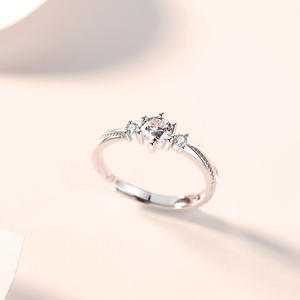 Anelli di Coppia di Lusso con Zirconi Incastonati, Regolabili, per Promessa d'Amore Eterno, Matrimonio e Fidanzamento - Product Image 6