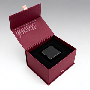 Boîte cadeau pliable personnalisable ruban de satin fermeture de cassette magnétique pour sérums de soins de la peau emballage de Noël Saint Valentin - Product Image 2