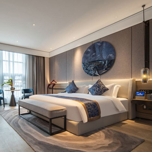 Bộ nội thất phòng ngủ khách sạn cao cấp, bao gồm nệm, đầy đủ tiện nghi. - Product Image 1