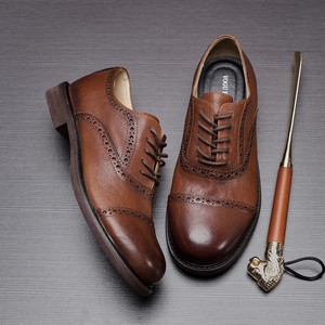 Chaussures en cuir formelles britanniques pour hommes avec cuir incrusté, très adaptées au travail et à la nouvelle vie - Product Image 2