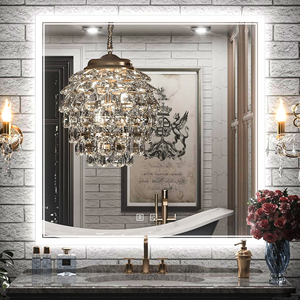 Funzioni personalizzate di fabbrica moderno <span class=keywords><strong>retroilluminazione</strong></span> a parete specchio illuminato bagno Dimmer Hotel Vanity Led specchio 36 inx36in - Product Image 4