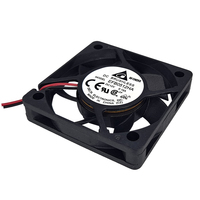Ventilateurs axiaux industriels électriques Delta EFB0512HA, 12 V, 50*50*10 mm, 11,4 CFM, 30 dBA, roulements à billes, pales en plastique