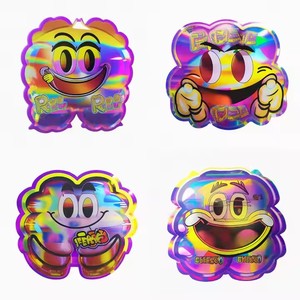 Imprimé personnalisé Unique Spécial Découpé Forme Irrégulière Comestible Cali Packs 8e Bouchon Anti-Odeur 3.5 Die Cut Mylar Sacs avec Boîtes - Product Image 3