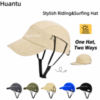 Gorra de Ciclismo con Logotipo Personalizado, con Cordón Guardable, Unisex, Ajustable, Transpirable, Protección Solar, Elegante, para Surf y Ciclismo