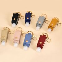 Portable T-main PU cuir désinfectant pour les mains étui porte-clés aist-suspendu désinfectant organisateur voyage taille bouteille étui de protection