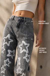 High Waist Breathable Light Wash Casual Simple Knitted <strong>Cargo</strong> Y2k Straight Denim Jeans for <strong>Women</strong> 2025 - Product Image 5