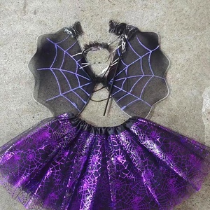 New Arrival 4PCS/Set Halloween Party Skull Printed Butterfly Wings Kids Halloween Cosplay Costumes - Product Image 4