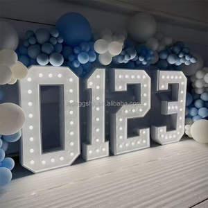 Large Gold Acrylic Mirror Number <b>Stand</b> for Party Decorations SMOOTH New Arrival Birthday <b>Backdrop</b> for Events - Product Image 5