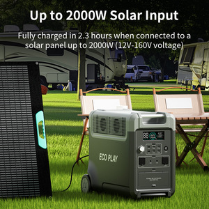 ECOPLAY 3600W Portable Power Station with 400W Folding Solar Panels Solar Energy Hybrid Outdoor Generator <b>Mobile</b> <b>Battery</b> - Product Image 3