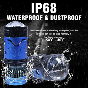 <span class=keywords><strong>Mini</strong></span> projecteur LED à double lentille H4, 140W 14000LM, faisceau Hi/Lo, <span class=keywords><strong>mini</strong></span> projecteur bi-LED 6000K - Product Image 2