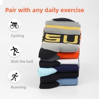 Chaussettes de cyclisme athlétiques en nylon respirant et antidérapant SUNGNAN avec logo personnalisé, tricotées, ODM, pour hommes et femmes, pour le vélo en plein air