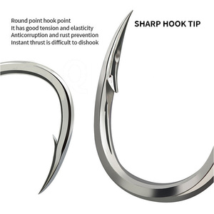 LureStorm Vente flash 8062 <span class=keywords><strong>5X</strong></span> Hameçons de jigging lourds en acier au carbone pour la pêche à la traîne et la pêche en mer profonde, hameçon pour le thon en eau salée - Product Image 4