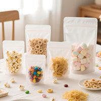 Sac en plastique refermable à fermeture éclair, transparent ou givré, de taille personnalisée, réutilisable, de qualité alimentaire, durable, de qualité supérieure