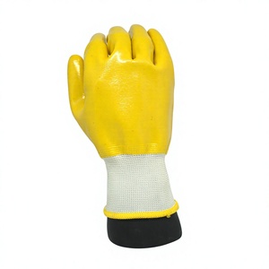 Guantes de Seguridad de Poliéster Amarillo Gekko, 10 mil de Grosor, 10 Pulgadas, Completamente Recubiertos, Lisos, Antideslizantes, con Puño de Punto, de Uso General, Sin Látex - Product Image 2