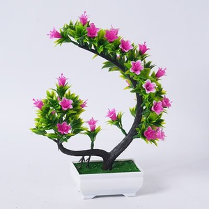 M14 Artificielle Décoration de Maison Croissant <span class=keywords><strong>Trompette</strong></span> En Pot Salon Porche Bonsaï Maître Lait Décoration Plastique Fleur Décorative - Product Image 2